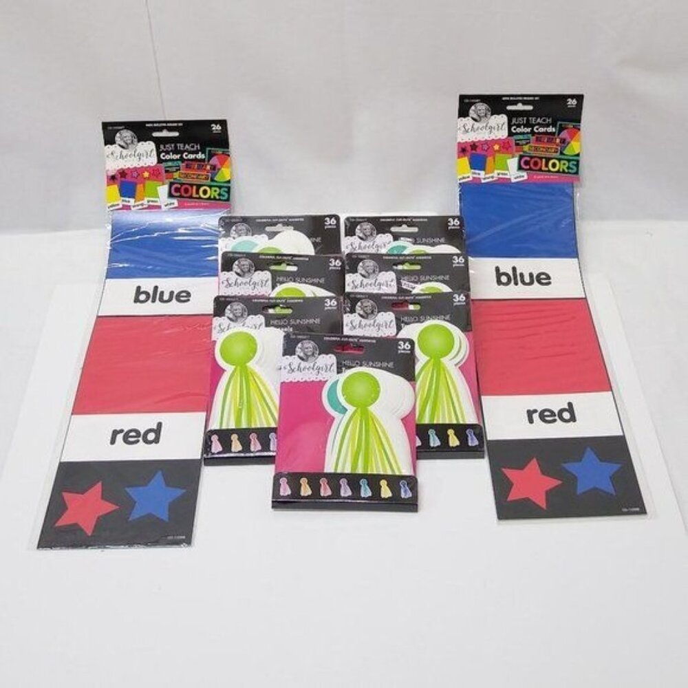 Schoolgirl Style Hello Sunshine Tassels Cut-Out Sets Just Teach Color Cards Sets